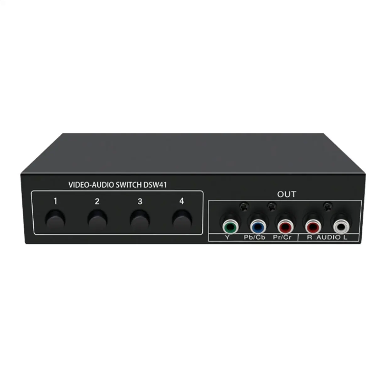 Фото A72Z 4x1 Компонентный видеопереключатель YPbPr YCbCr с аудиовыходом DSW41, панельный кнопочный переключатель CVBS 720P, металлический корпус №2
