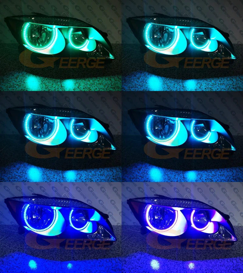 Фото Для Scion TC 2005 2006 2007 Bluetooth APP ультра яркий многоцветный RGB светодиодный комплект «ангельские глазки» кольца Halo №5