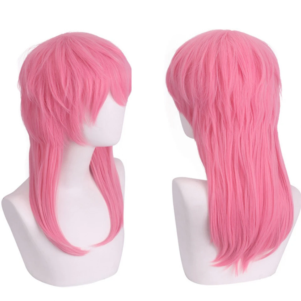 Синтетический короткий прямой парик BUQI с челкой для косплея аниме женщин розовые