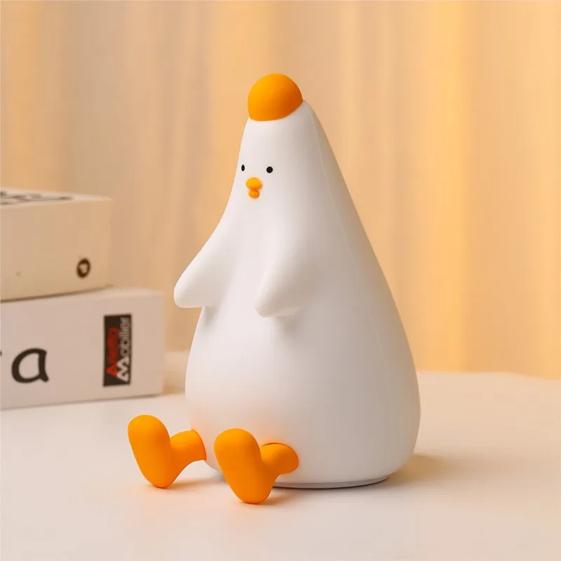 

Силиконовый ночник IHOME, настольная мультяшная Милая курица, USB маленькая Настольная лампа с поддержкой смешанных партий, печать логотипа, но...