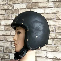 Brand New Vintage helmet retro motorcycle helmet for chopper bikes for bikes leather motorcycle helmet Capacete
