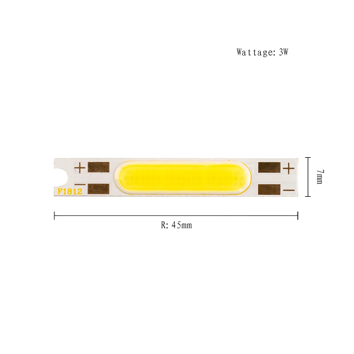 Светодиодная лента DC 9 В 45*7 мм с лампочками 3 Вт