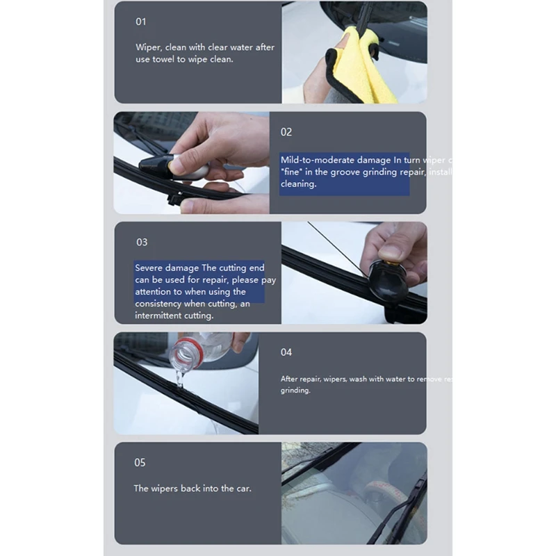 Инструменты для ремонта автомобильного стеклоочистителя царапин на лобовом