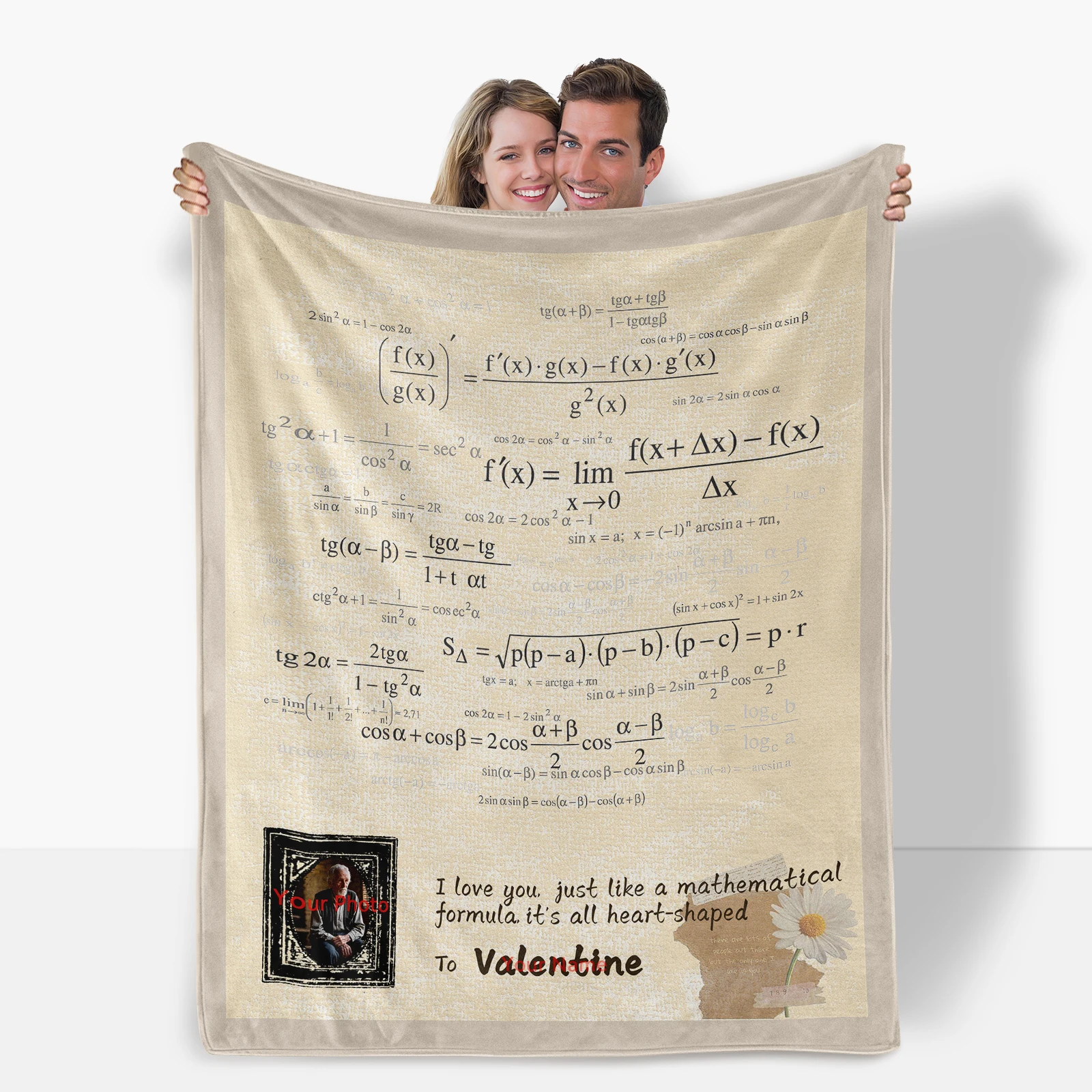 Кашемировое одеяло Love Math Formula