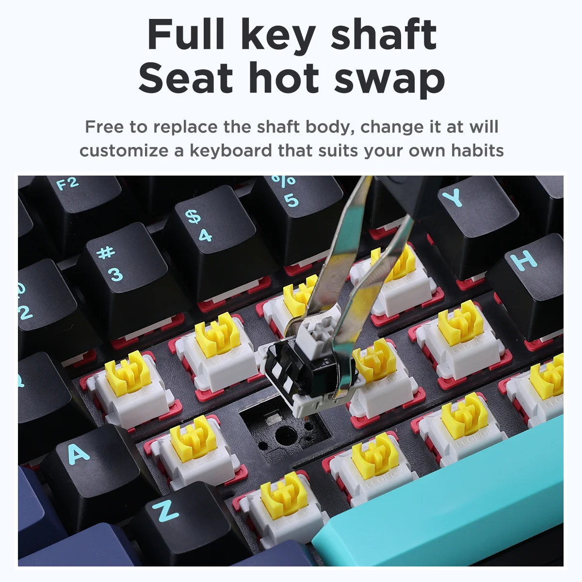 Клавиатура Aula-Clavier Bodycanique F87 LeicMode 2 4 г sans fil USB Bluetooth échange à chaud шарнир RVB PBT 87 touches claviers