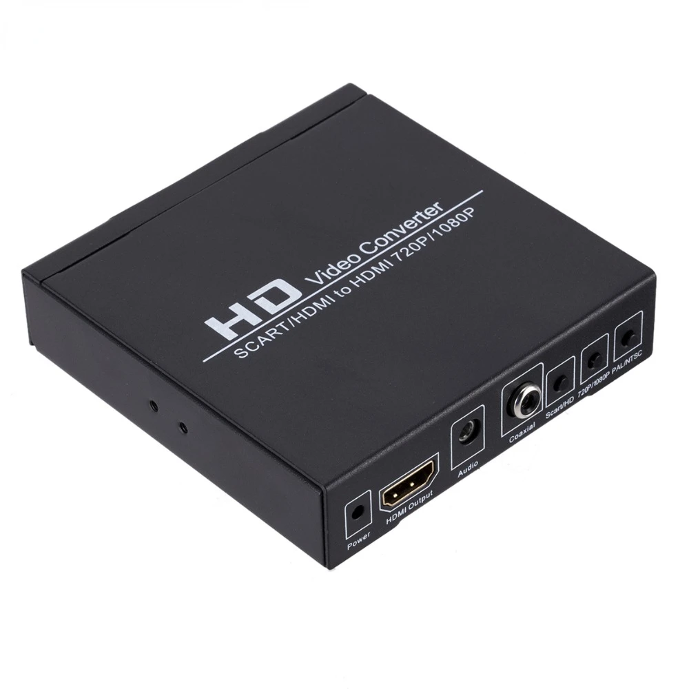 

2023New HD 1080P SCART HDMI-совместимый с HDMI-конвертер цифровой видео Konverter высокой четкости адаптер для вилки ЕС/США
