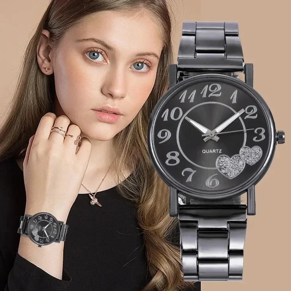 Лучший бренд из розового золота Love Watch Ladies Simple Temperament Student Высокоуровневые женские