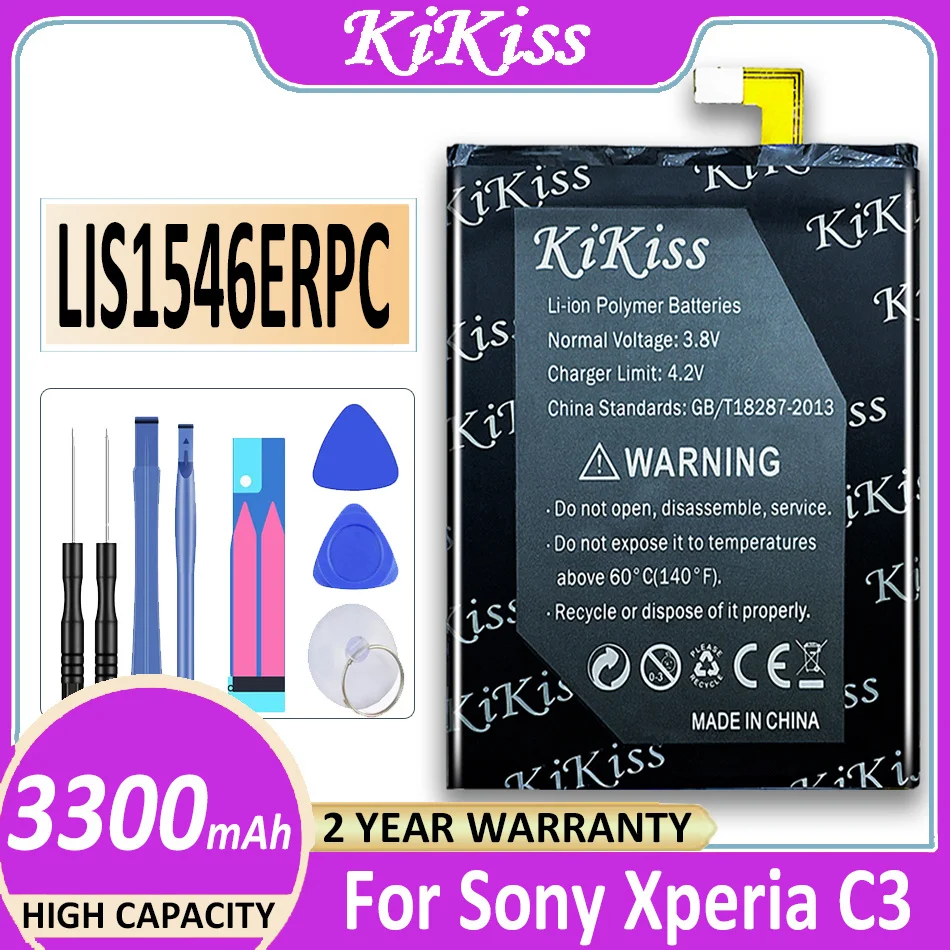 Оригинальный аккумулятор KiKiss C3 T3 LIS1546ERPC 3300 мАч для Sony Xperia S55T S55U D2502 D2533 M50W D5103 +