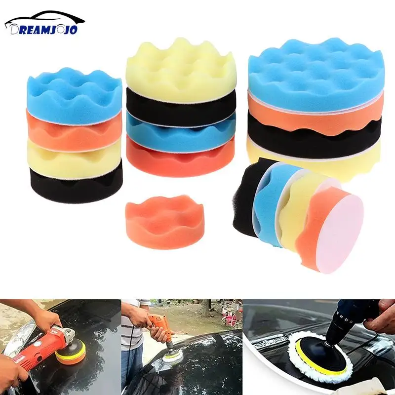 

5/11Pcs Buffing Pad 3''4''5''6'' Inch Car Sponge Polishing Pad Kit Abrasive Polisher Drill Adapter Waxing Compound Tools