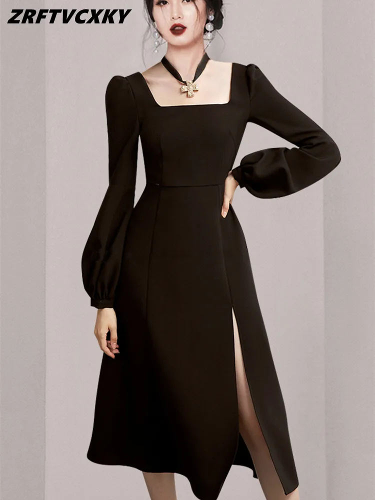 

ZRFTVCXKY темпераментные милые розовые платья летние женские сексуальные с V-образным вырезом сетчатые с длинным рукавом модные трапециевидные...