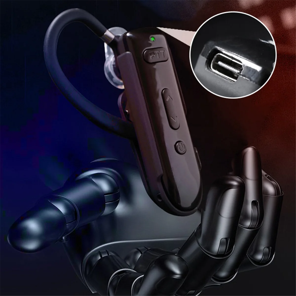 Ушная подвесная рация двойного назначения гарнитура 2000 квадратных метров с