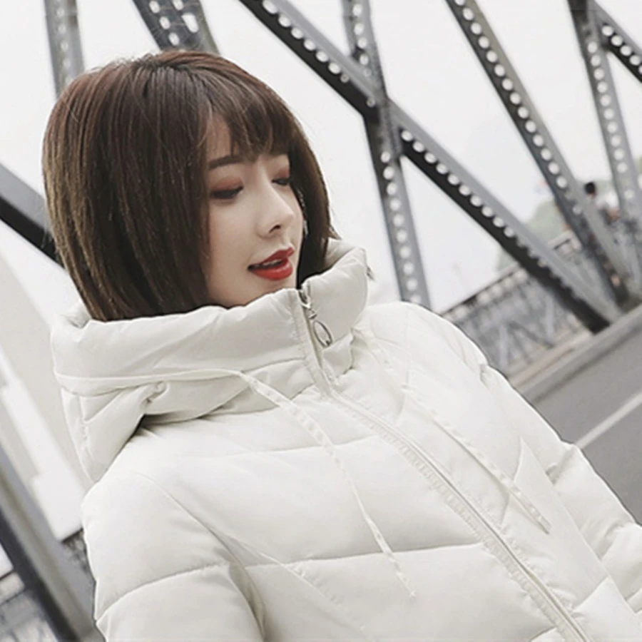Oversized 6XL Winter Hooded Down Cotton Long Coat Women Warm Thick Parkas Solid Outwear Snow Overcoat Korean Windbreaker Jackets