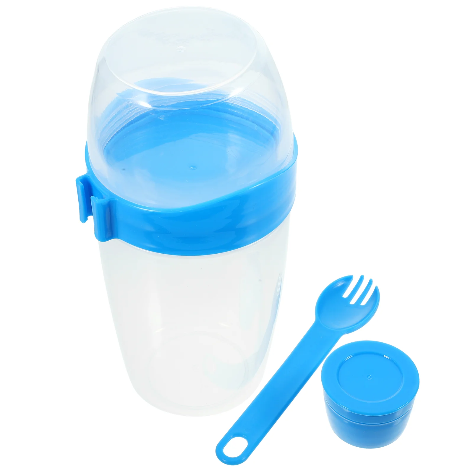 

Portable Double Layer Convenient With Spoon Sealed Salad Cup For Picnic Salad Container Breakfast Salad Cup