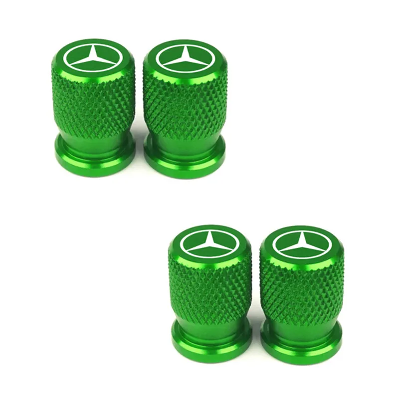 

4 шт., колпачки для клапанов автомобильных колес, алюминиевые герметичные крышки для Mercedes Benz B/C/E/S Class A Class C200L GLC GLK, новые CLA GLA