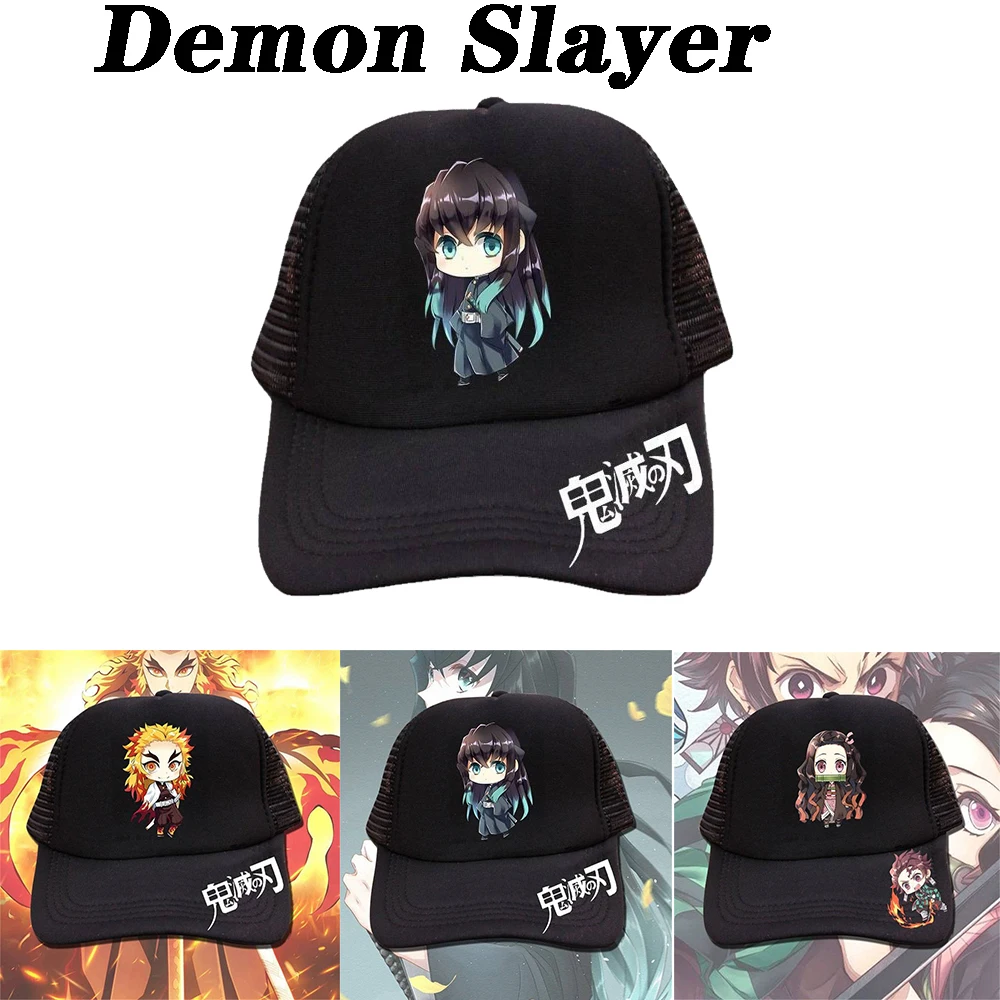 

Anime Demon Slayer Hat Kimetsu no Yaiba Cosplay Baseball Cap's Cartoon Cute Q Version Image Sports Cap Men's Fashion Hat's
