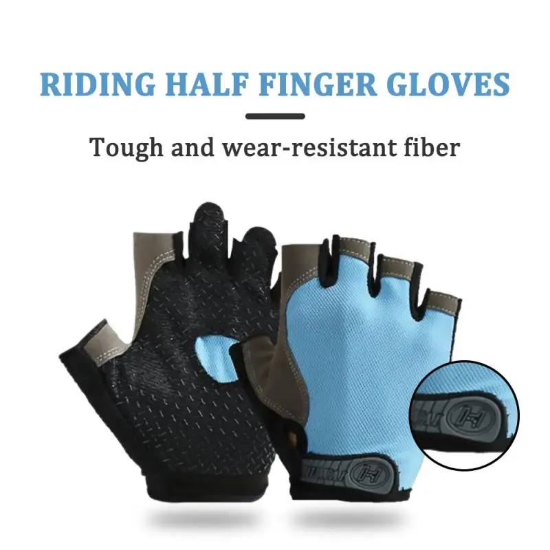 

Cycling Half Finger Gloves Gym Fitness Breathable Anti-Slip Glove Summer Fingerless Tactical Gloves Women Man Bike Equipment