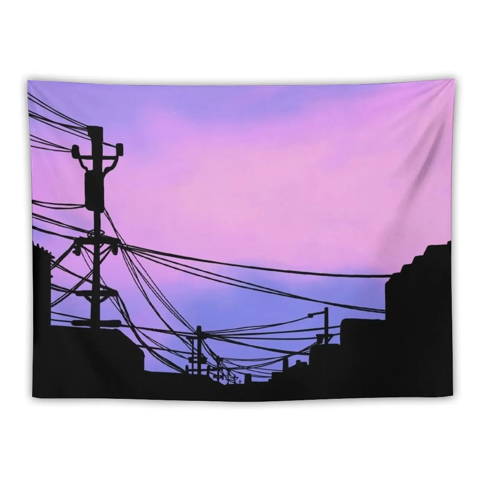 Эстетический закат японский гобелен Lo Fi украшения для дома эстетическое