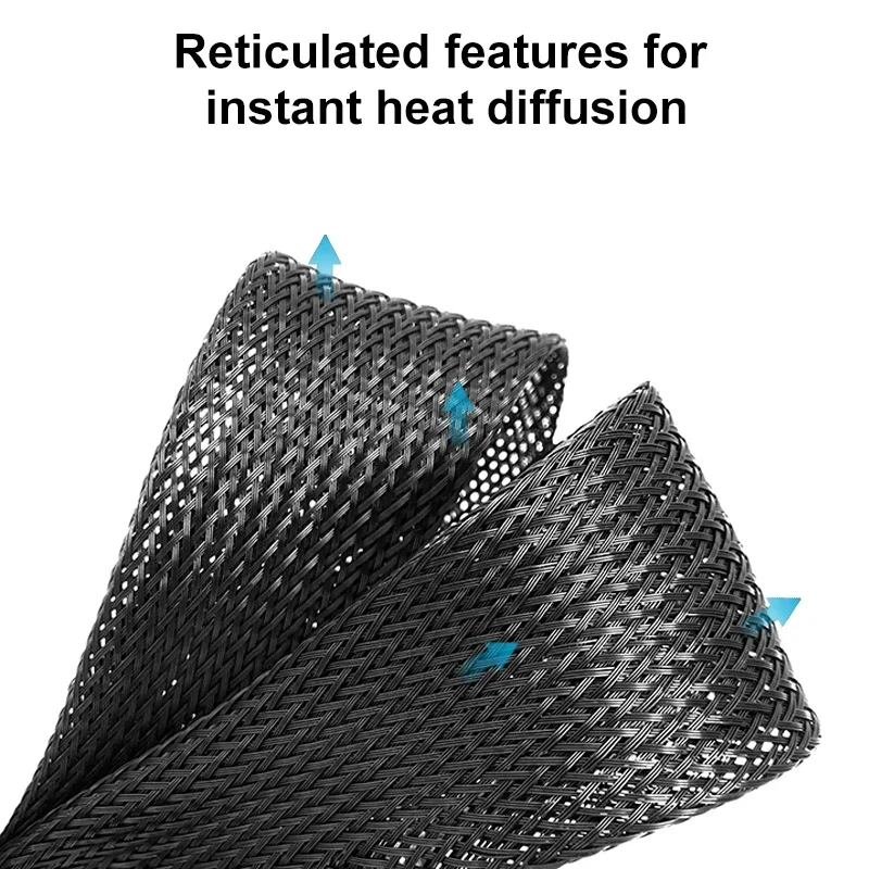 5/10 м высокая плотность черный ПЭТ расширяемая плетеная втулка 2 4 6 8 10 12 14 16 18 20 25 30