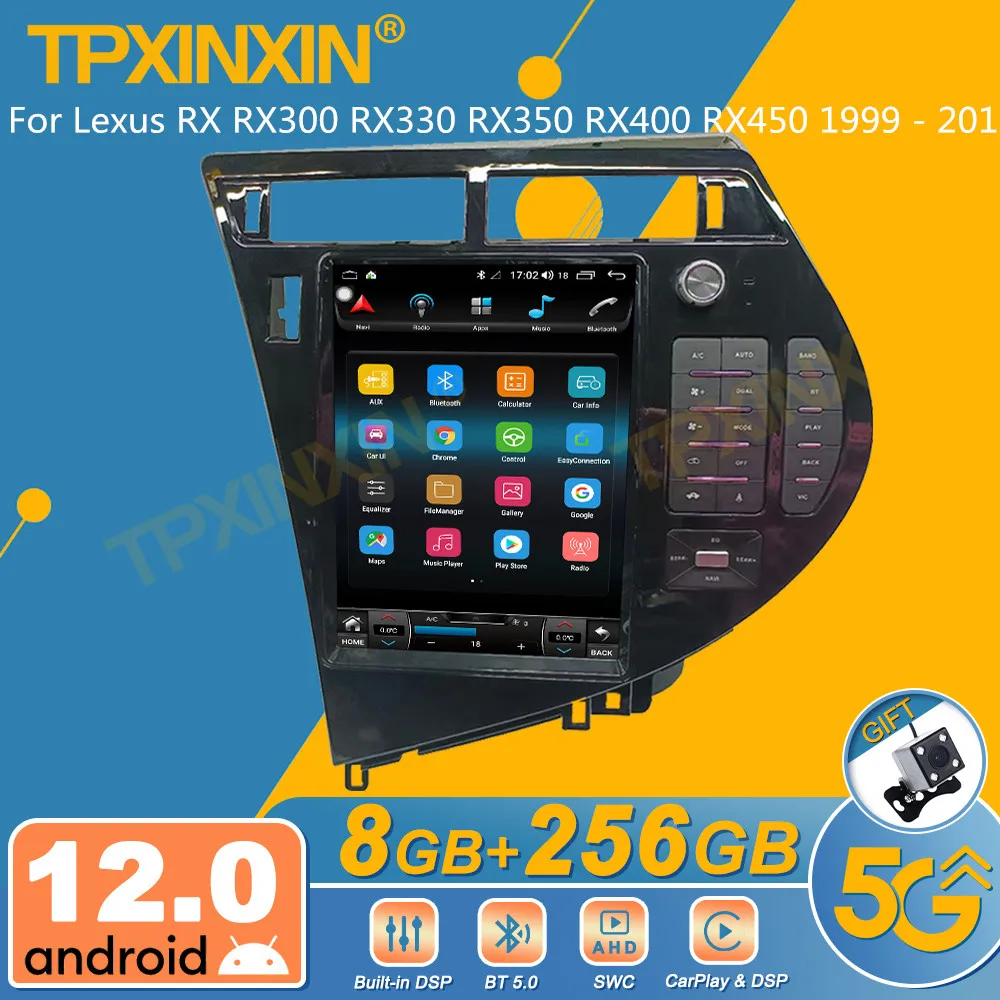 

Android 12 For Lexus RX RX300 RX330 RX350 RX400 RX450 1999 - 2012 Android Car Radio 2Din Stereo Receiver Autoradio Multimedia