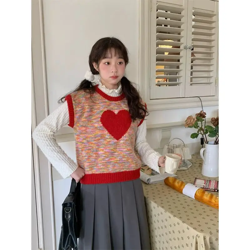 Gaganight женский жилет с круглым вырезом и плечами в японском ленивом стиле