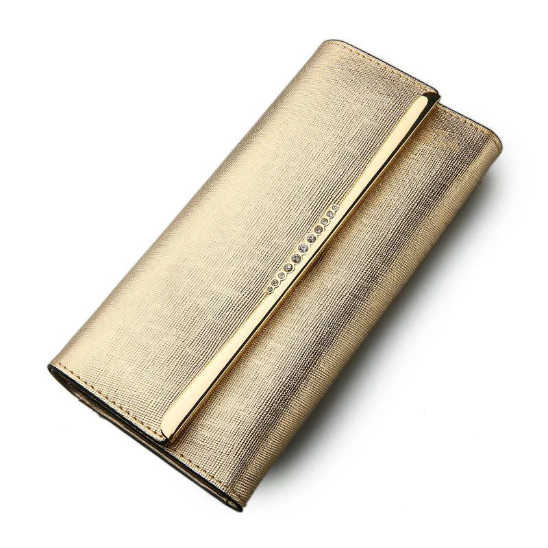 

Женские Длинные кошельки из натуральной кожи, роскошный брендовый дизайнерский клатч из натуральной кожи с бриллиантами для девушек, Дамский Подарочный кошелек для наличных