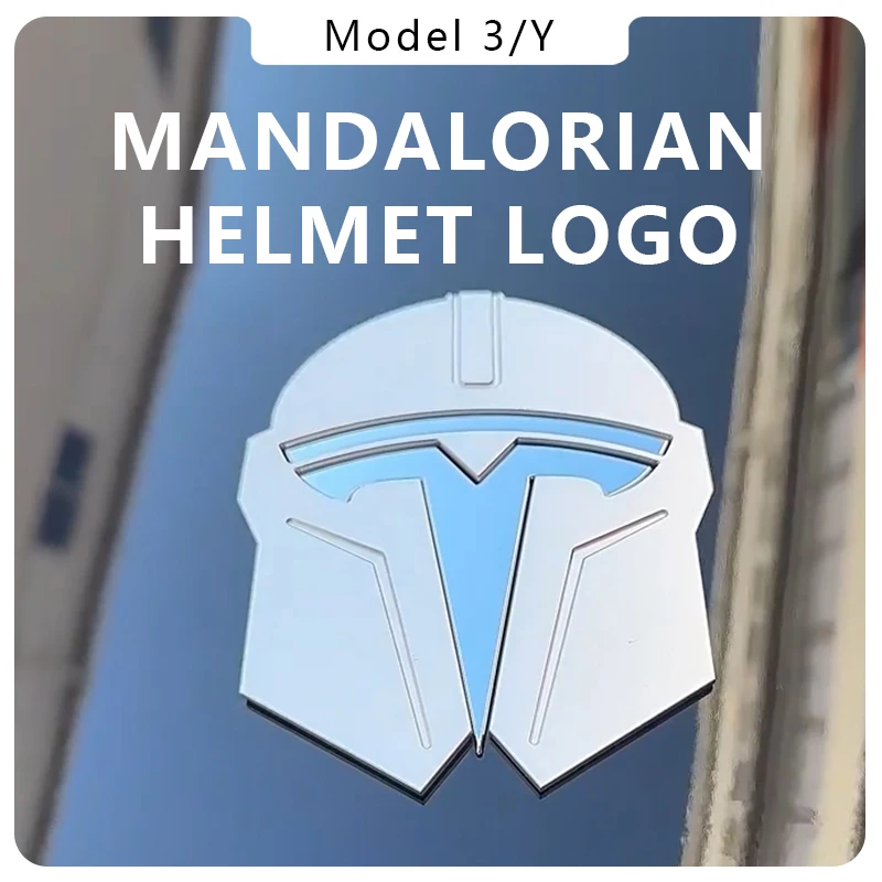 

Tesla model 3/Y Mandalorian metal aluminum alloy emblem