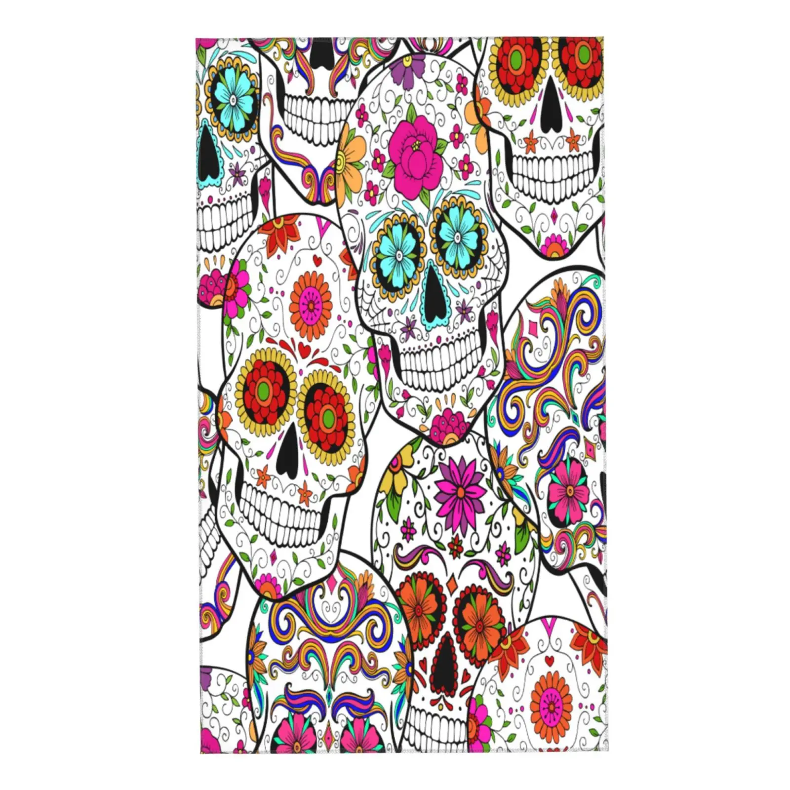 

Face Towel Halloween sugar skulls, Dia de los muertos, Day of the Dead Soft Bath Hotel Spa Hand Gym Sport Towelsполотенц