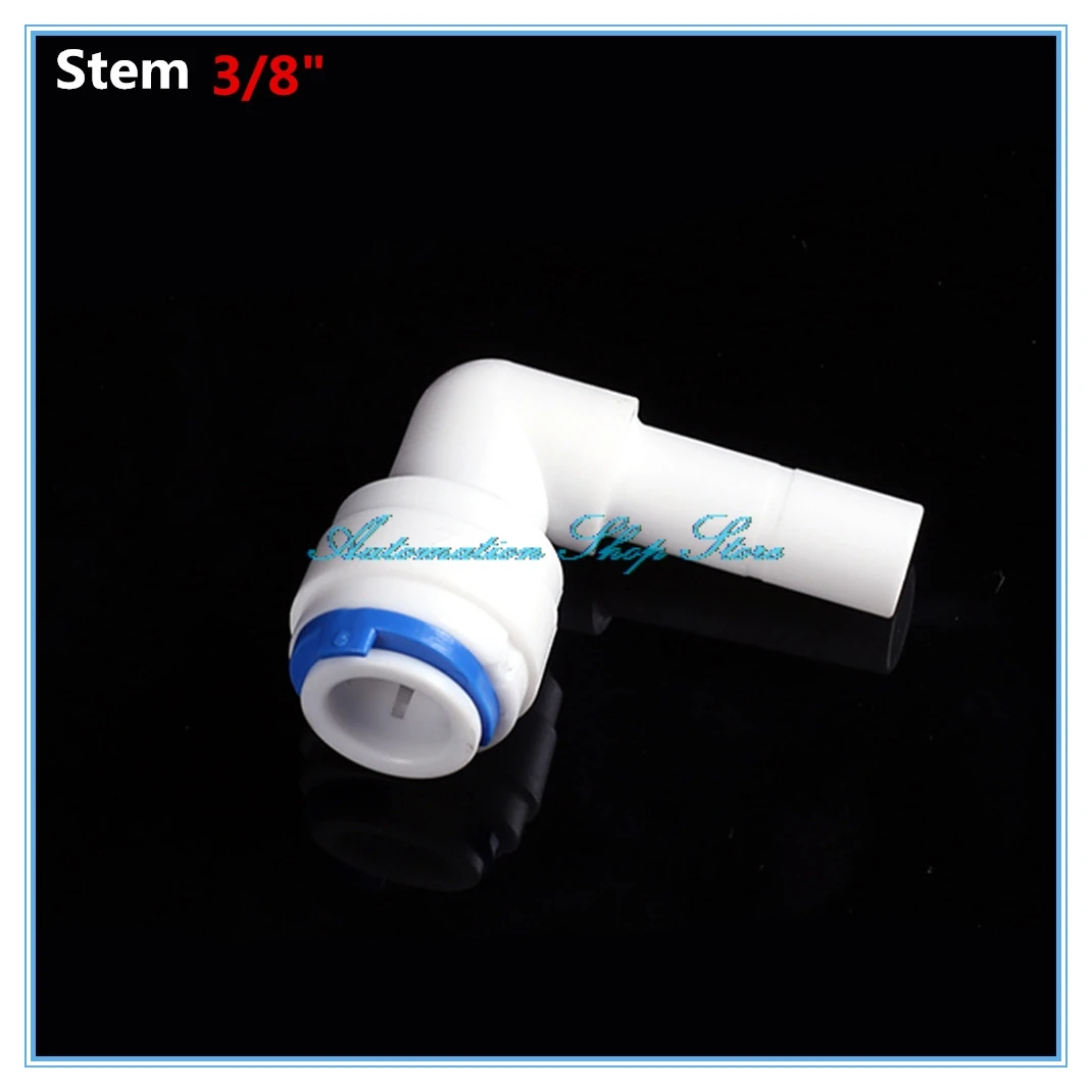 

5Pcs Water Purifier 3/8" OD Hose Quick Connection Elbow Connector RO Water Reverse Osmosis Aquarium System Connector Fittings