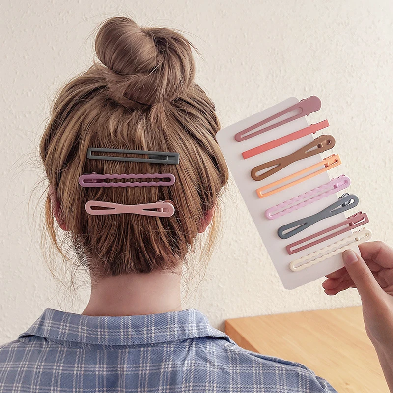 

Geometric Fashion Hair Clips Waterdrop Hairpins Bobby Barrettes Pin For Women Girls Candy Color Rectangle Hair Accessories