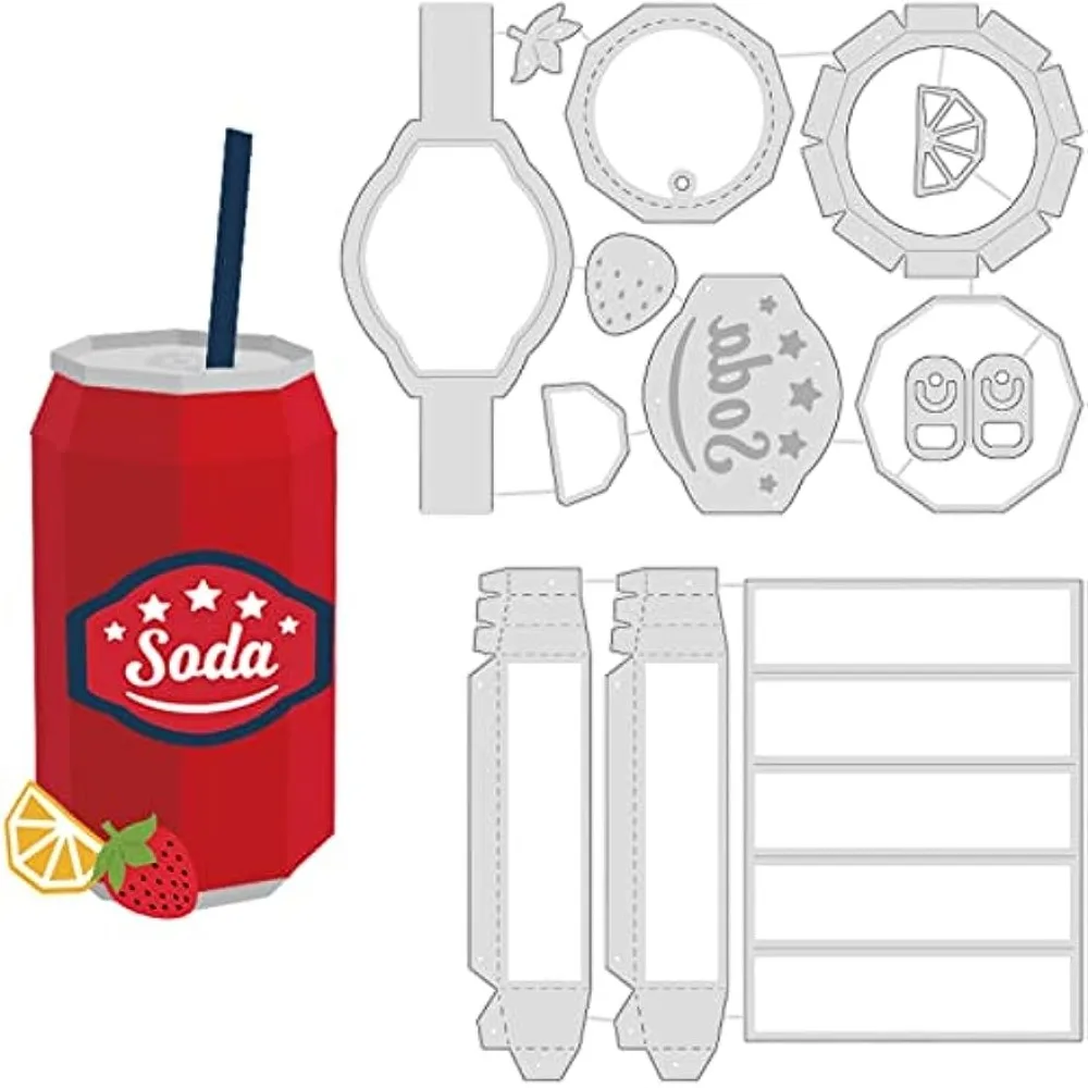 

2 шт., трафареты из углеродистой стали для 3D резания газировки