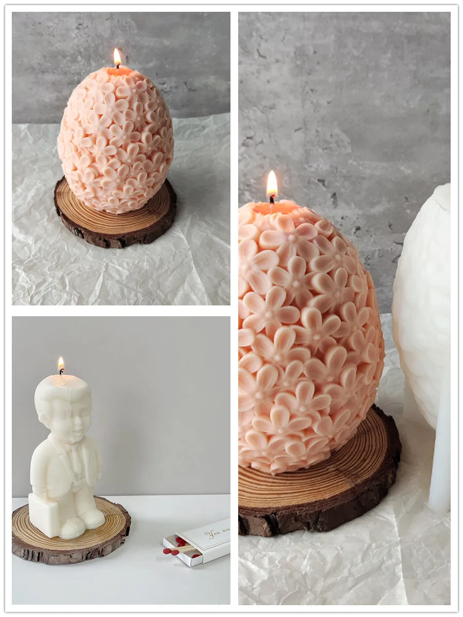 

Easter Egg Ball Boy Silicone Mold Gypsum form DIY Handmade Aromatherapy Candle Ornaments Handicrafts Soap Mold Hand Gift Making