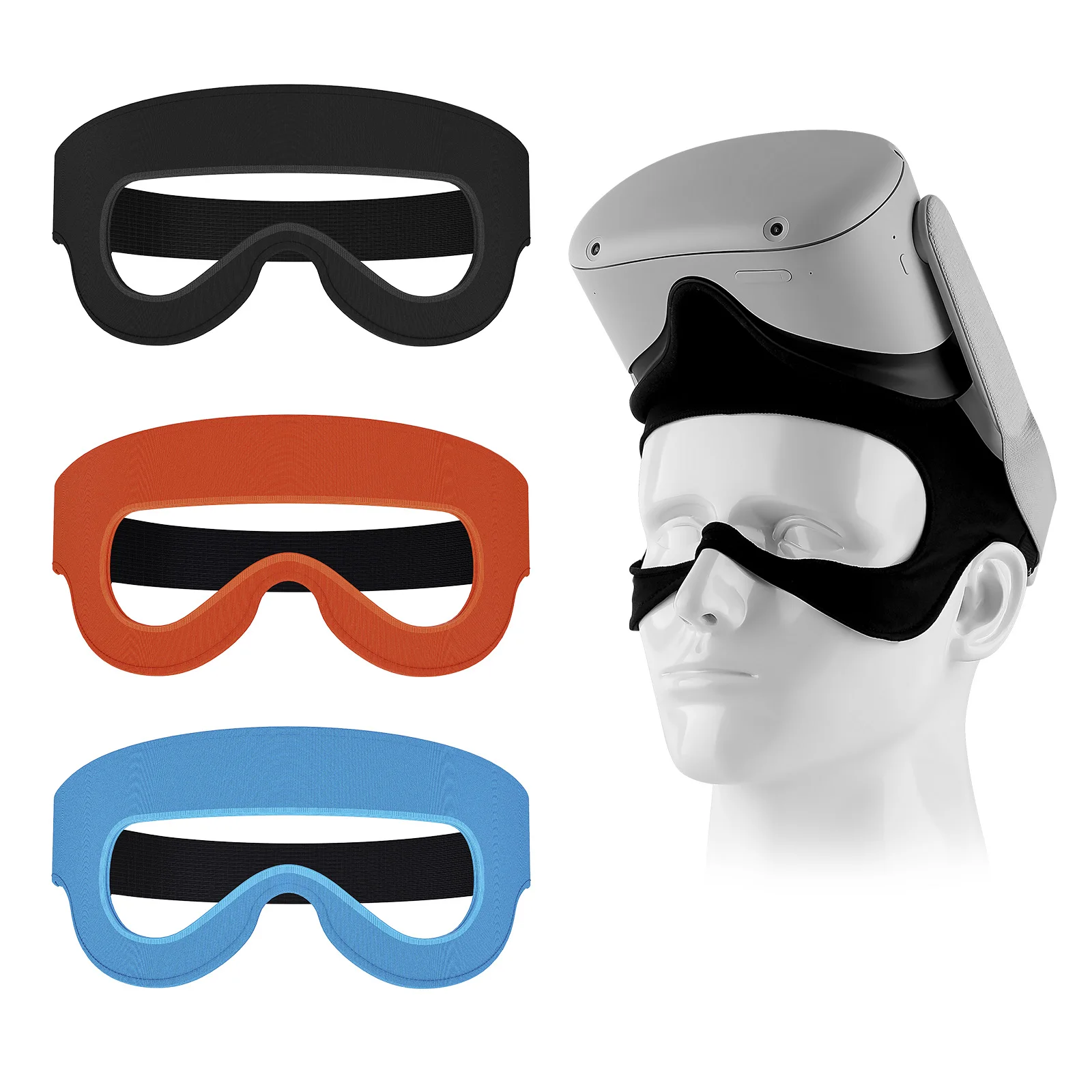 

Маска для глаз Geekria 3 шт., дышащая, для Oculus Quest 2, аксессуары, впитывающая повязка, с гарнитурой виртуальной реальности