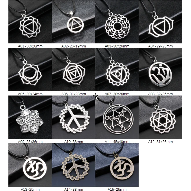 

New Arrival Om Chakra Charms Pendants Necklace Female Gift Fashion