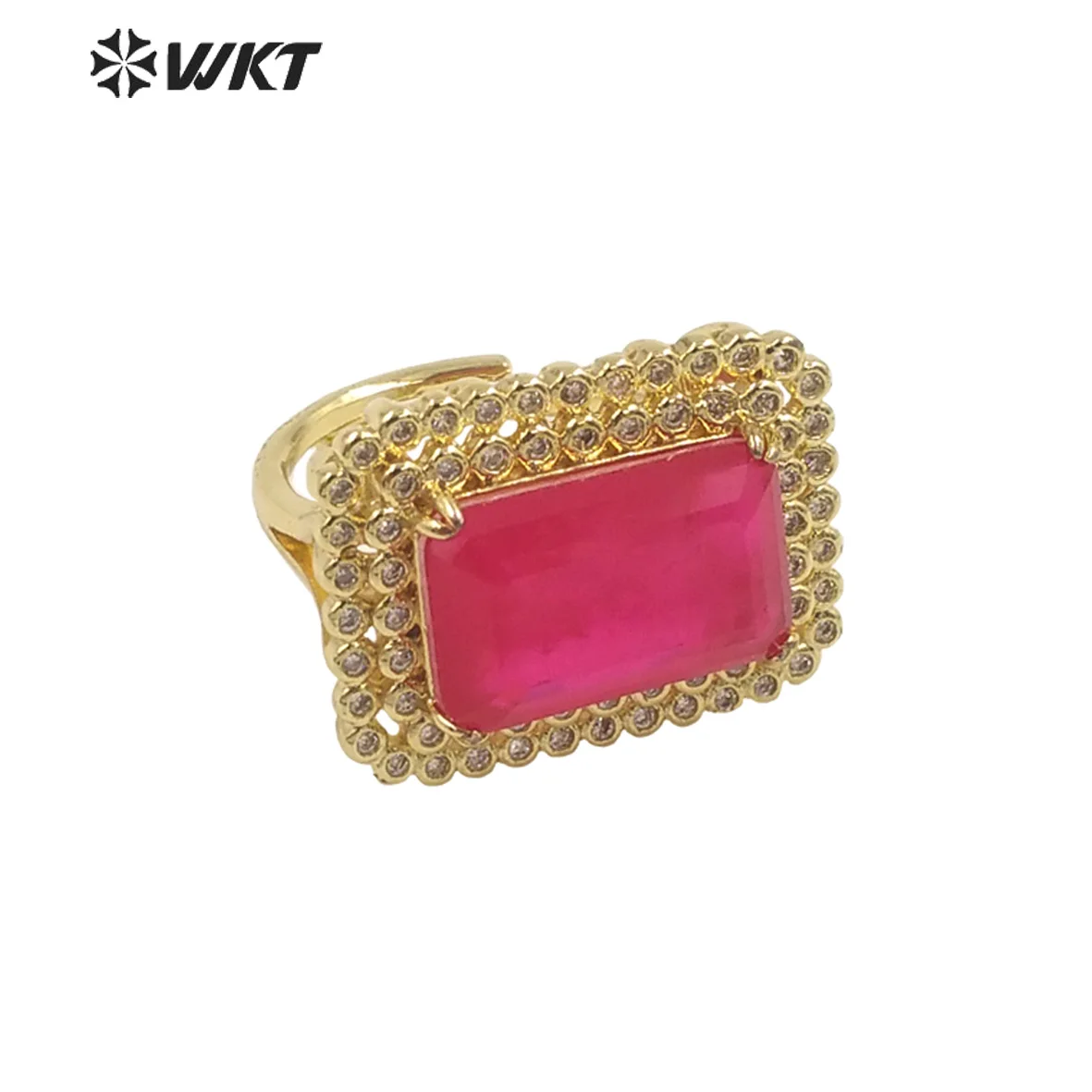WT-MR023 Красочная шпинель с зубцами из драгоценного камня квадратным сапфиром