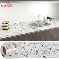 40cm width granite waterproof wallpaper gravel wall sticker kitchen cabinet countertops self adhesive decorative film home decor