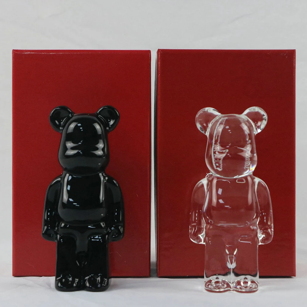 Bearbrick 400% Violence Bear Bear Brick Sculptures Figurines Lipstick  Co-branding Bearbricks Kawaii Room Decor Bear Bricks Gifts - AliExpress