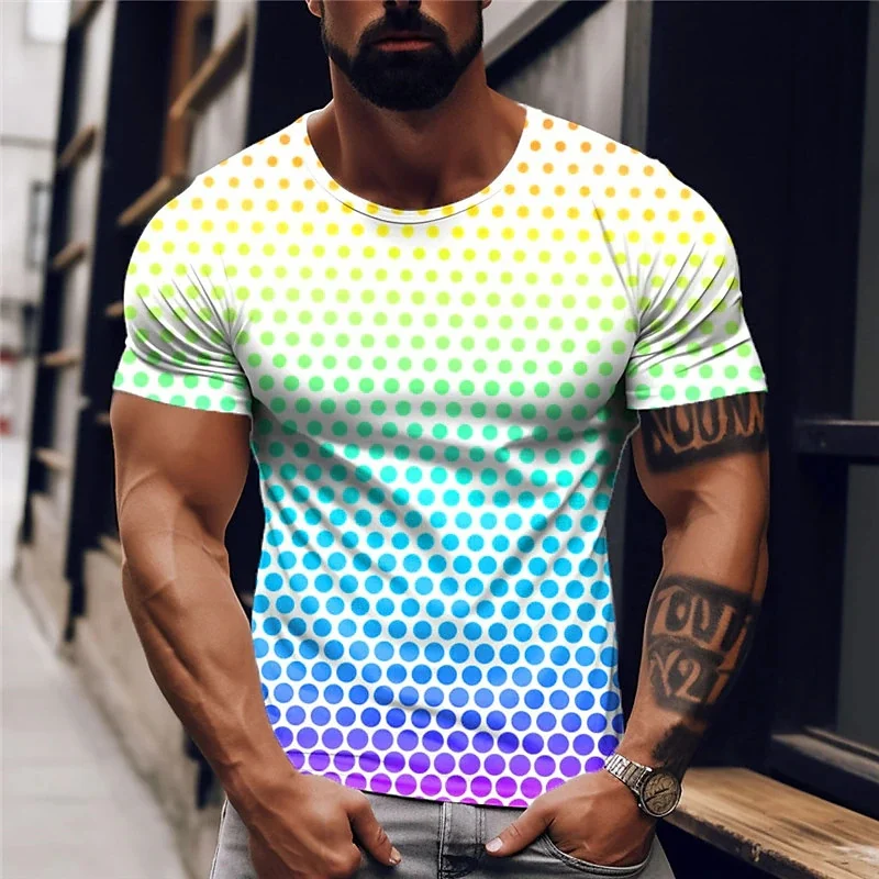 

Summer Men's T-Shirt Oversized Man Tee Top Contrast Print Slim Shirt O-Neck Short Sleeve Everyday Male Clothing Designer T Shirt