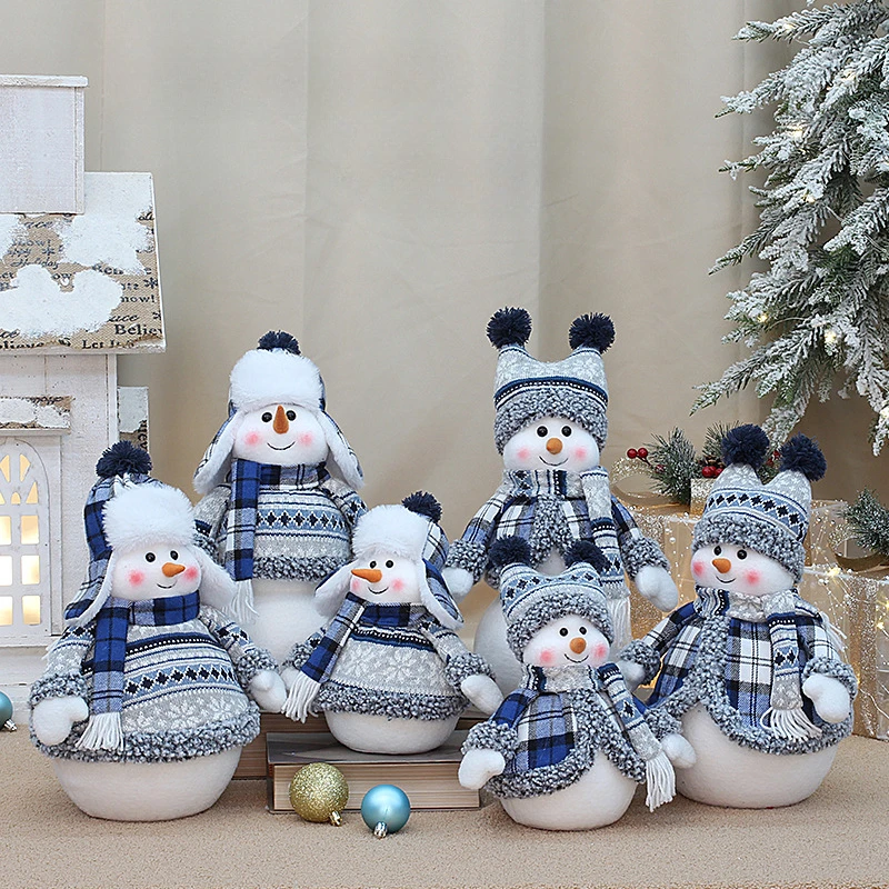 

Big Santa Claus Christmas Dolls Decoration Plush Santa Snowman Doll for Christmas Tree Ornaments Home Decoration New Year Decor