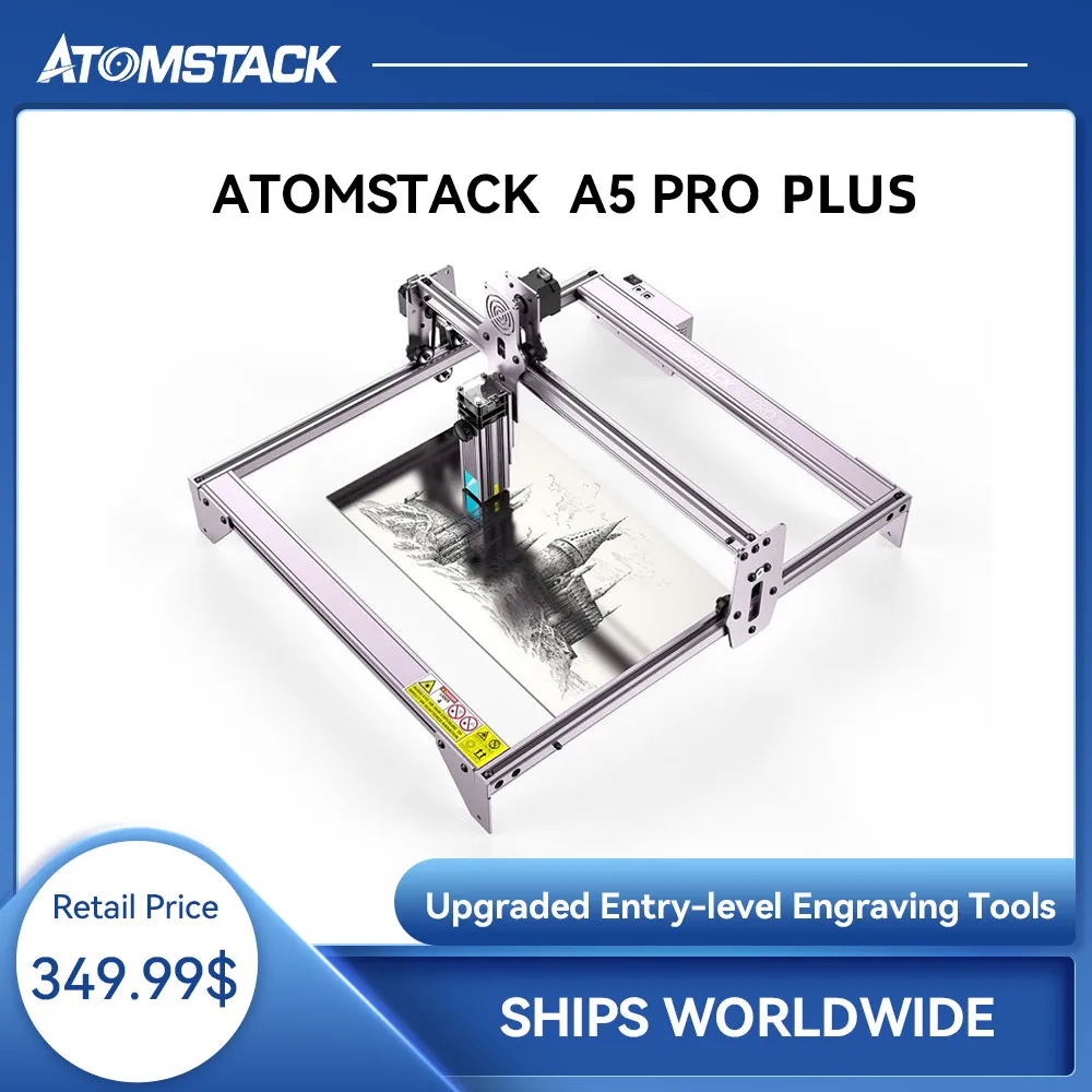 

ATOMSTACK A5 Pro+ Plus 40W Laser Engraver Metal CNC Router Engraving Cutting Machine for 41x40cm Printer Cutter DIY Wood Marking