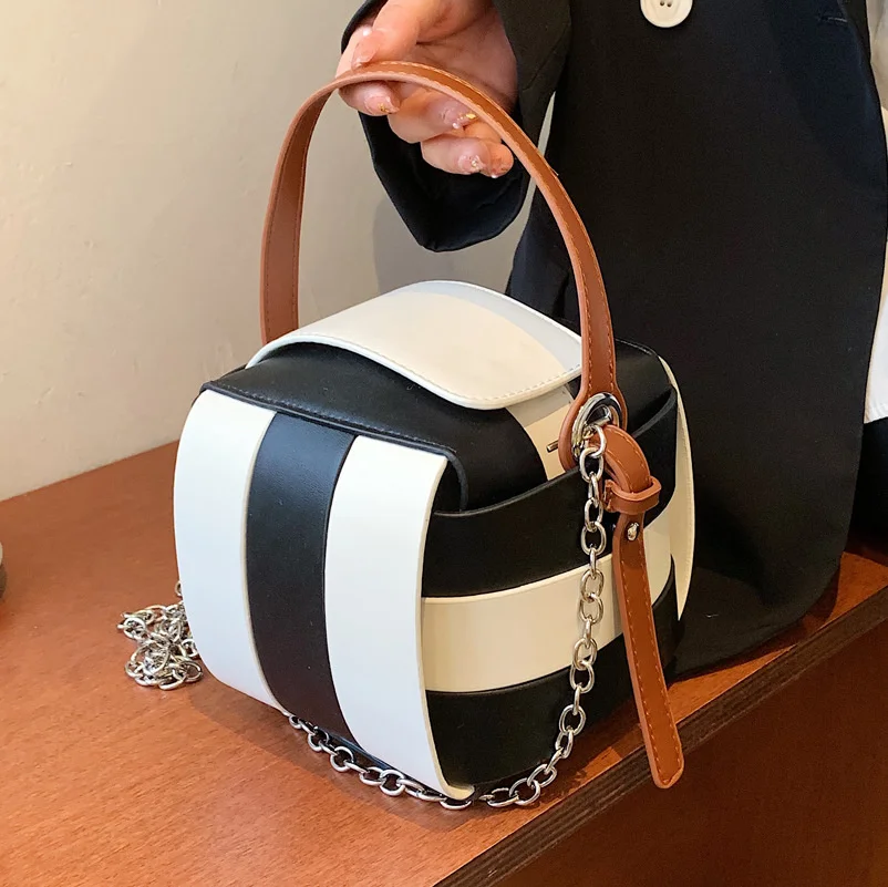 

Роскошная дизайнерская женская сумка из искусственной кожи, модная сумка через плечо с цепочкой, сумка-тоут с клапаном, Новинка лета 2023