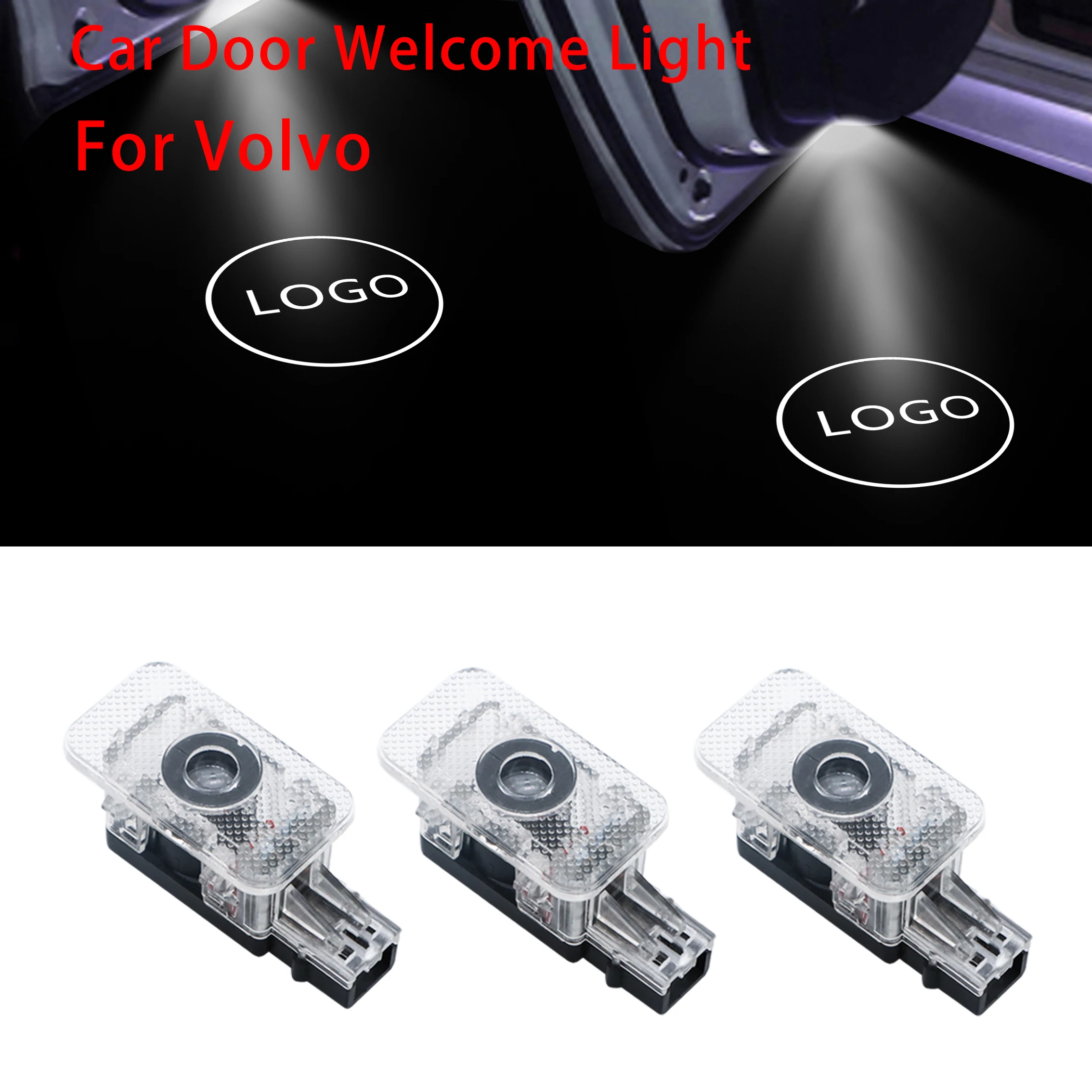 

Светодиодный светильник для двери автомобиля, лампа с логотипом для Volvo XC90, XC60, S80, S60, S60L, V60, V40, XC70, V70, S90, XC60, автомобильные аксессуары