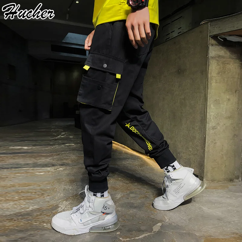 

Huncher Mens Cargo Pants Men 2022 Multi Pockets Hip Hop Joggers Male Japanese Streetwear Trousers Korean Fashion Pants for Men