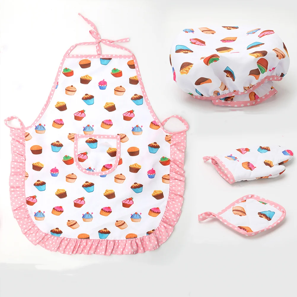 Детский фартук детские игрушки фартуки для приготовления пищи шляпа шеф-повара и