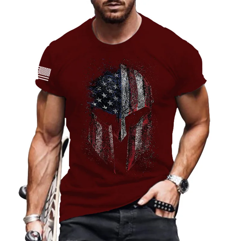 

Fashion Men's T-Shirt Summer Horror Skull 3D Printed Casual Oversized O-Neck Short Sleeve Clothes Streetwear Hip Hop Male Tops
