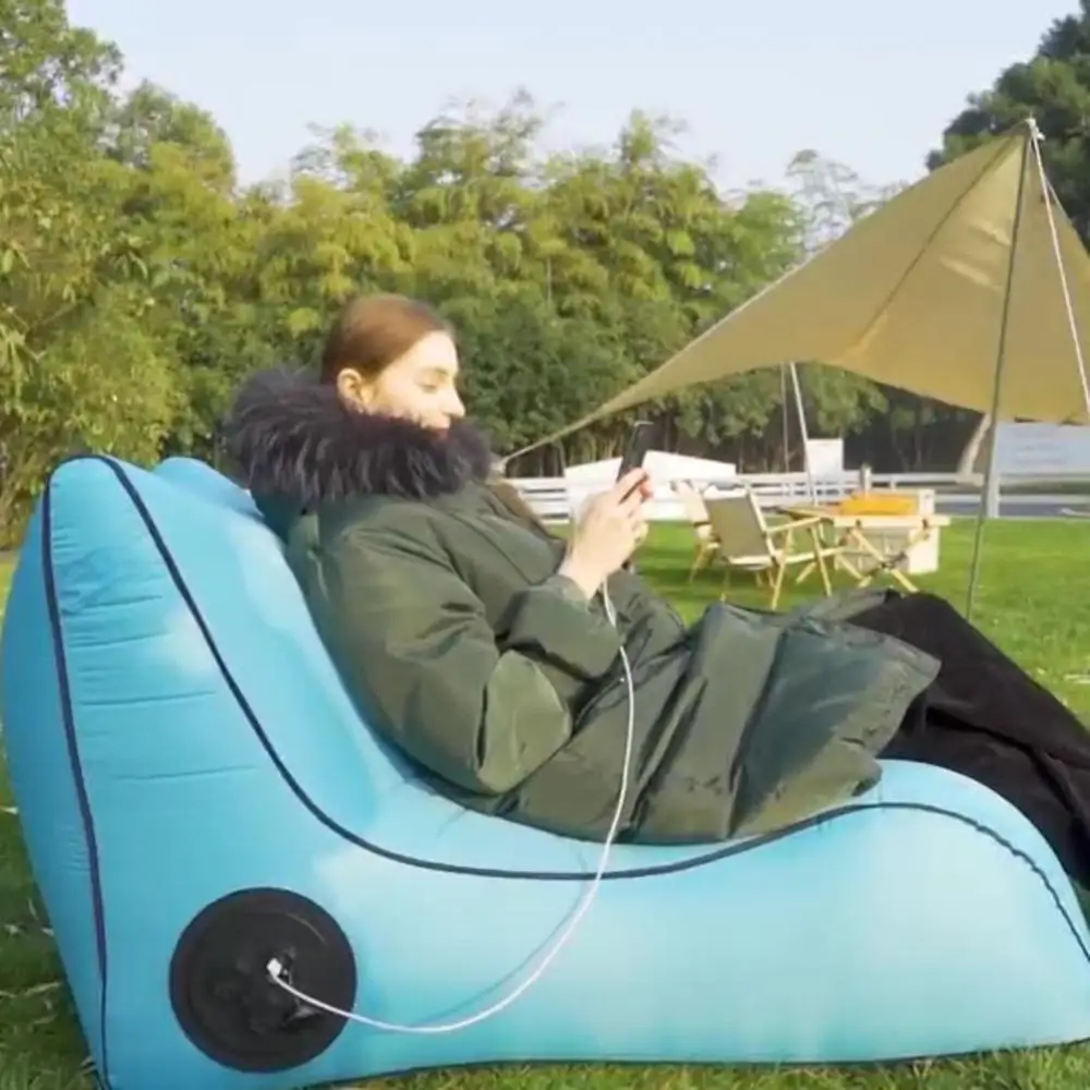 

Sleeping Bag Lounger Automatic Inflatable Sofa Lounger Portable Thick Rechargeable Outdoor Camping Beach Air Bed Sofa Mat