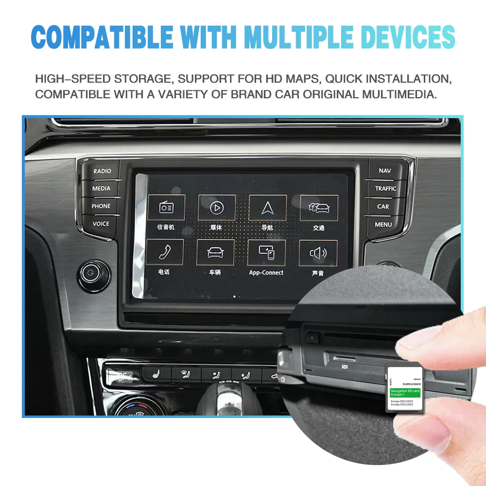 NEW GENUINE V18 2023+ For VW VOLKSWAGEN MIB2 DISCOVER MEDIA MAP SAT NAV SD CARD AS EUROPA UK | Memory Cards