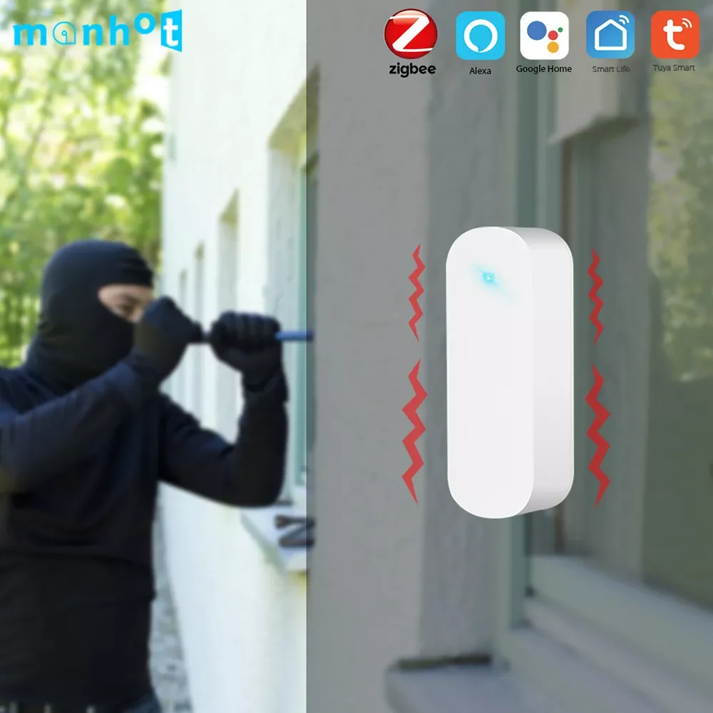 

Zigbee Smart Vibration Sensor Detection Smart Vibration Anti-theft Real-Time Motion Shock Alarm History Record