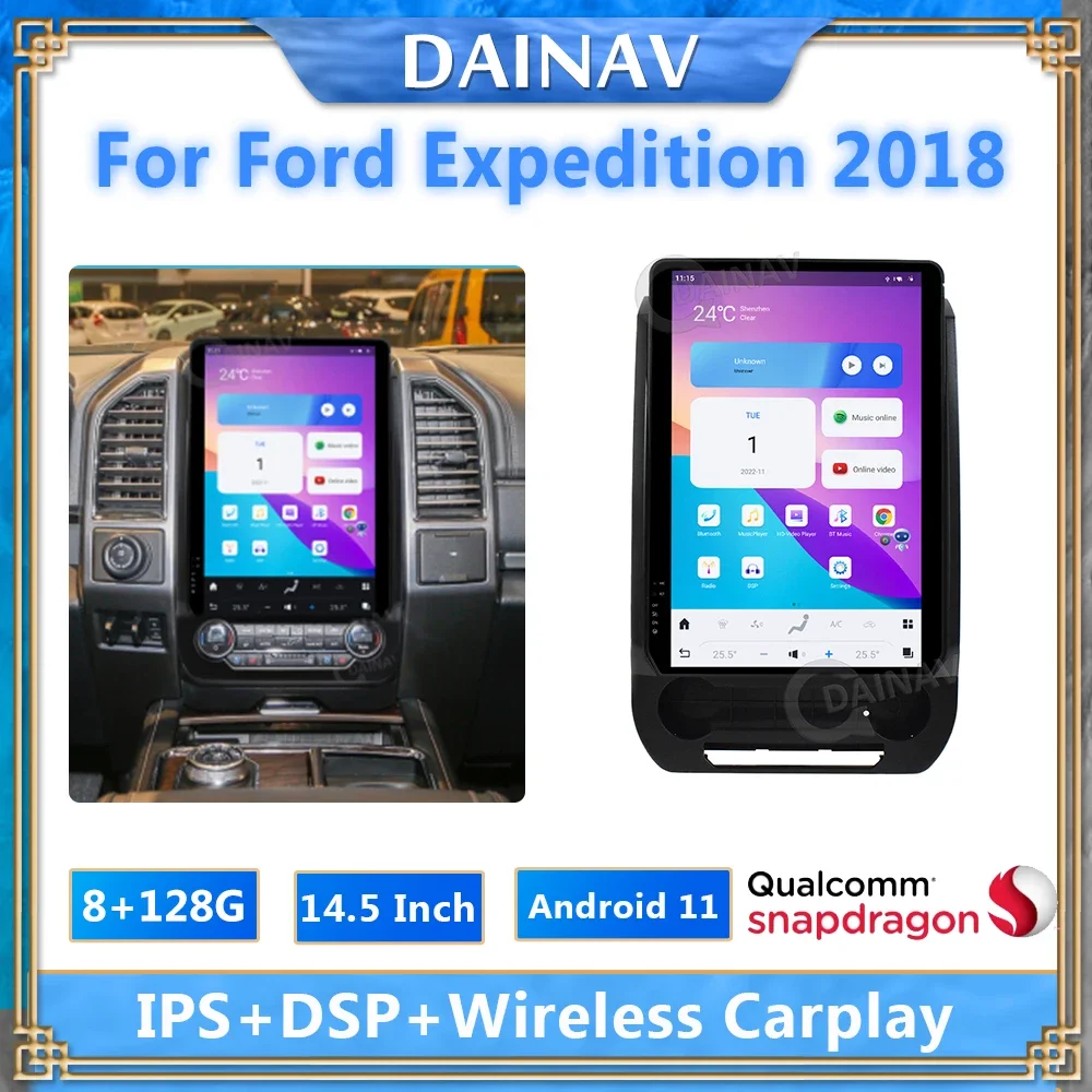 

14.4 Inch Car Radio For Ford Expedition 2018 Android 11 Stereo Multimedia DVD Player GPS Navigation Tape Recorder 2Din Head Unit