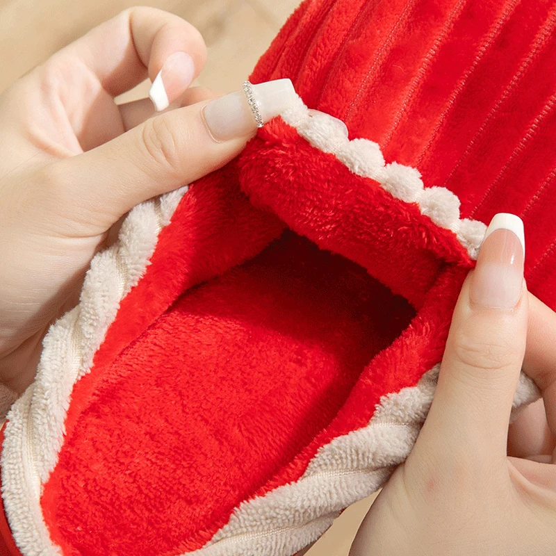 Cotton Slippers Female Winter Home Indoor Anti-skid Cute Plush Home Couple Warm Cotton Slippers Women's Sandals Summer 2022 Shoe