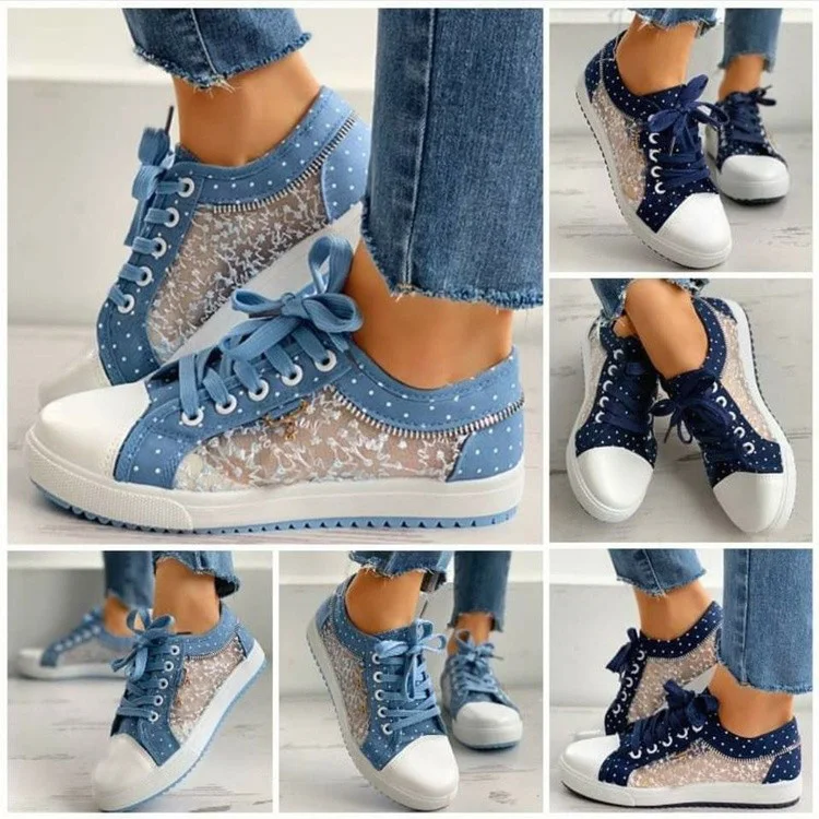 Dance Women Shoes 2022 Fashion Summer Casual Shoes Cutouts Lace Canvas Hollow Breathable Platform Flat Shoes Woman Sneakers